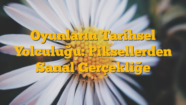Oyunların Tarihsel Yolculuğu: Piksellerden Sanal Gerçekliğe