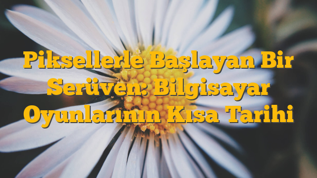 Piksellerle Başlayan Bir Serüven: Bilgisayar Oyunlarının Kısa Tarihi