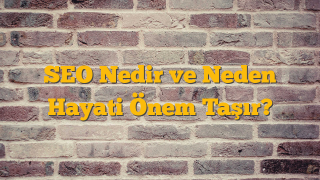 SEO Nedir ve Neden Hayati Önem Taşır?