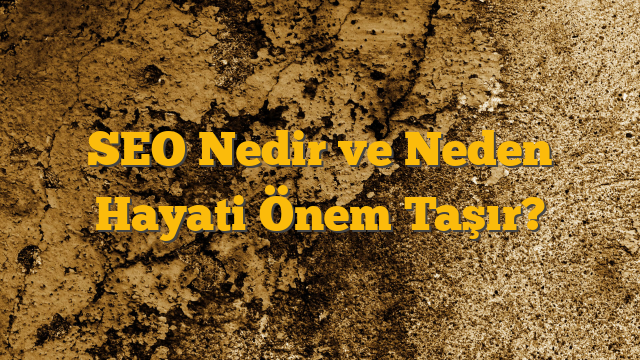 SEO Nedir ve Neden Hayati Önem Taşır?