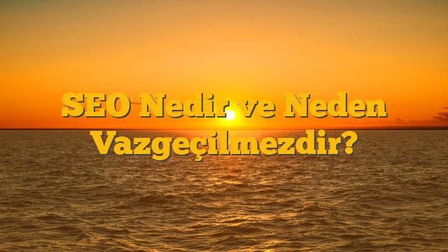 SEO Nedir ve Neden Vazgeçilmezdir?