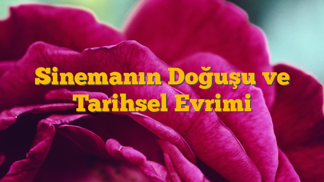 Sinemanın Doğuşu ve Tarihsel Evrimi