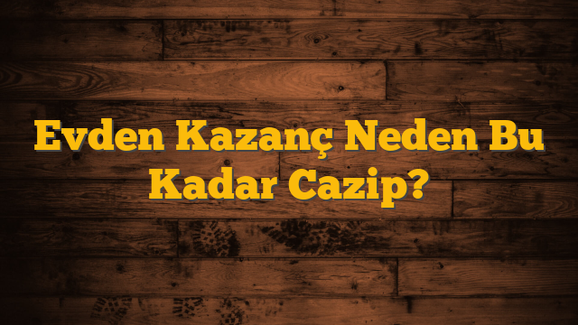 Evden Kazanç Neden Bu Kadar Cazip?