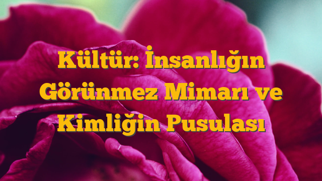 Kültür: İnsanlığın Görünmez Mimarı ve Kimliğin Pusulası