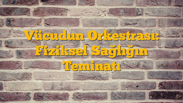 Vücudun Orkestrası: Fiziksel Sağlığın Teminatı