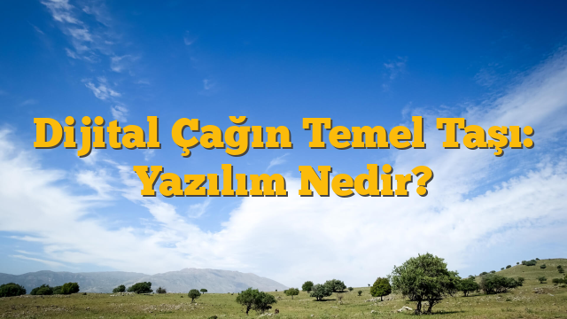 Dijital Çağın Temel Taşı: Yazılım Nedir?