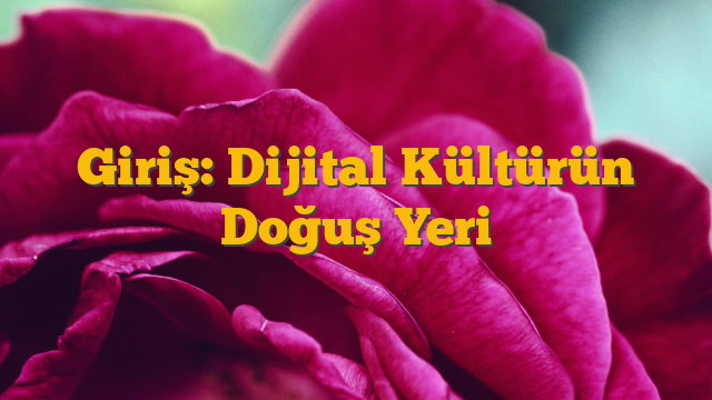 Giriş: Dijital Kültürün Doğuş Yeri