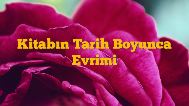 Kitabın Tarih Boyunca Evrimi