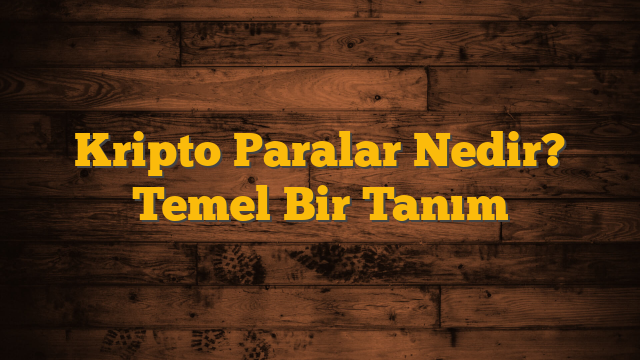 Kripto Paralar Nedir? Temel Bir Tanım