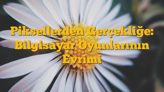 Piksellerden Gerçekliğe: Bilgisayar Oyunlarının Evrimi