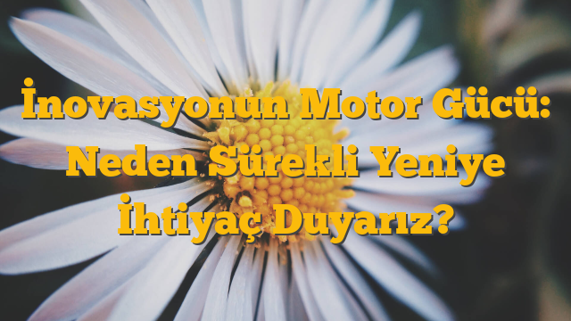 İnovasyonun Motor Gücü: Neden Sürekli Yeniye İhtiyaç Duyarız?